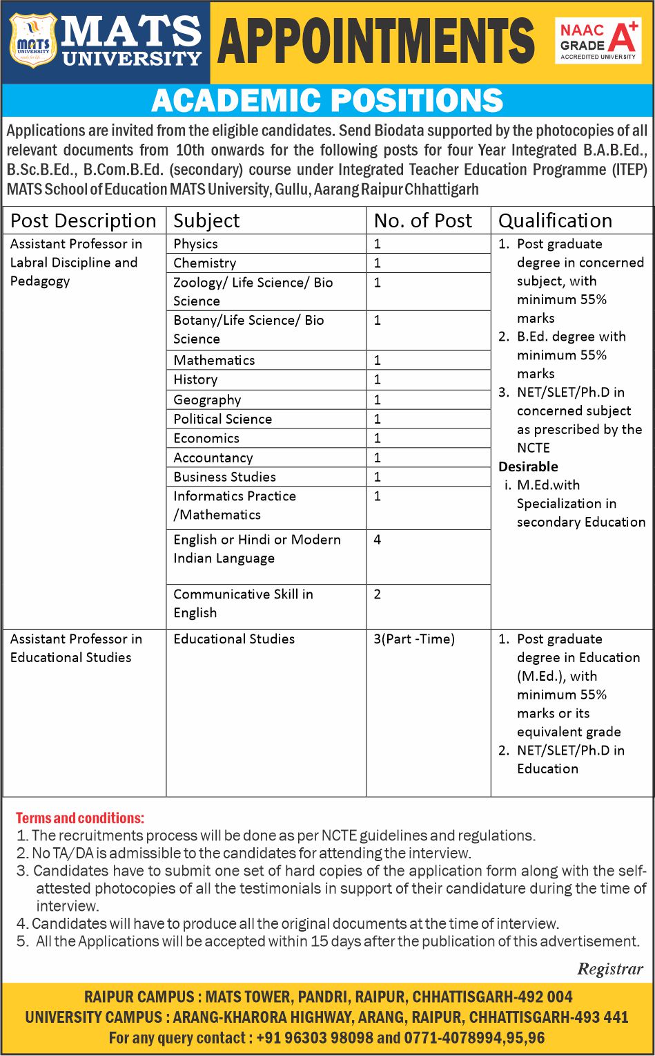 Recruitment Advertisement 1